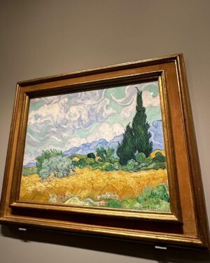Regina Spektor Instagram - What an unbelievable gift to spend the morning @metmuseum taking in the last day of their incredible Van Gogh’s Cypresses exhibit ❤️🙌 Thank you for having me!

Being in the same room as those precious works- many collected from different museums and private collections- was like being a guest at an incredible family reunion. You could almost feel how happy they were to be together. 

Glancing from one to another in the same space felt so special. Seeing letters to his family up close, the brush strokes, and reading about the history of each work- it all filled me up! 

If I didn’t have to get to the festival tomorrow, I would have stayed forever (or at least till closing time…) 

If you’re visiting NYC or you live here- get yourself to #themet 

The permanent collection is part of my soul, I’ve been coming here since I was small… They always have new incredible exhibits arriving so become friends with this treasure of our city, and you’ll always feel inspired! Today I’m floating having gotten the chance! Extra thanks to Kristen for taking the time to share her knowledge and time with me! 💕👏🙌🌟🖼️ 

Now to finish packing and to get myself to the Vineyard for @beachroadweekend (*this sunday, my last set of the summer 🎶🐚)

PS. I tried my best to capture some moments to share here. There was so much I can’t do it justice. For example- a really interesting thing is that sketch in slide 3 is actually the final version. He painted the painting first, but then wanted to do the sketch because he wasn’t finished with the idea…