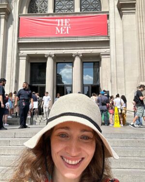Regina Spektor Instagram - What an unbelievable gift to spend the morning @metmuseum taking in the last day of their incredible Van Gogh’s Cypresses exhibit ❤️🙌 Thank you for having me!

Being in the same room as those precious works- many collected from different museums and private collections- was like being a guest at an incredible family reunion. You could almost feel how happy they were to be together. 

Glancing from one to another in the same space felt so special. Seeing letters to his family up close, the brush strokes, and reading about the history of each work- it all filled me up! 

If I didn’t have to get to the festival tomorrow, I would have stayed forever (or at least till closing time…) 

If you’re visiting NYC or you live here- get yourself to #themet 

The permanent collection is part of my soul, I’ve been coming here since I was small… They always have new incredible exhibits arriving so become friends with this treasure of our city, and you’ll always feel inspired! Today I’m floating having gotten the chance! Extra thanks to Kristen for taking the time to share her knowledge and time with me! 💕👏🙌🌟🖼️ 

Now to finish packing and to get myself to the Vineyard for @beachroadweekend (*this sunday, my last set of the summer 🎶🐚)

PS. I tried my best to capture some moments to share here. There was so much I can’t do it justice. For example- a really interesting thing is that sketch in slide 3 is actually the final version. He painted the painting first, but then wanted to do the sketch because he wasn’t finished with the idea…