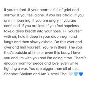 Regina Spektor Instagram - Shabbat Shalom and Love 🤍🩵💙👊🇮🇱