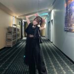 Reina Tanaka Instagram - . ブラックコーデ🖤🖤🖤 ホーンテッドマンションの映画観たよ🎥✧ 映画館ってポップコーン食べたり チュロス食べながら観るのがいいよね〜💕😍 ・‥…━━━☞・‥…━━━☞ #れーなこーで #ブラックコーデ #PAGEBOY #amiparis