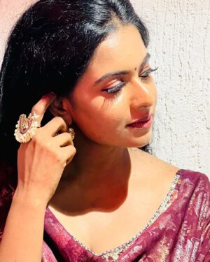 Renu Soundar Instagram - 💜

Mua @rajani_chamayam_bridal 
#happiness  #functionoutfit #kerala #goodvibes