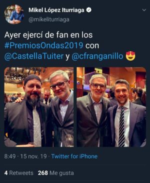 Ricardo Castella Instagram - Caja Mágica + Premio Ondas = DADNOS MORFINA