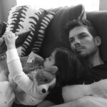 Rick Malambri Instagram - Watching the Cubs game with this lil' booger. Daddy - Daughter time is the best time! #LetsGoCubbies