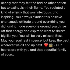 Rick Malambri Instagram - Stephen “tWitch” Boss, RIP my friend. Forever and always #BFABB 💔 The heart hurts big today. - We have to do better!! This stigma needs to fall. If you are hurting, someone is willing to listen. That burden, whatever it may be for you, does not need to be carried alone. It’s too heavy of a weight for even the strongest of lights. If you need help, it’s OK! Please seek it. 🖤🙏🏼