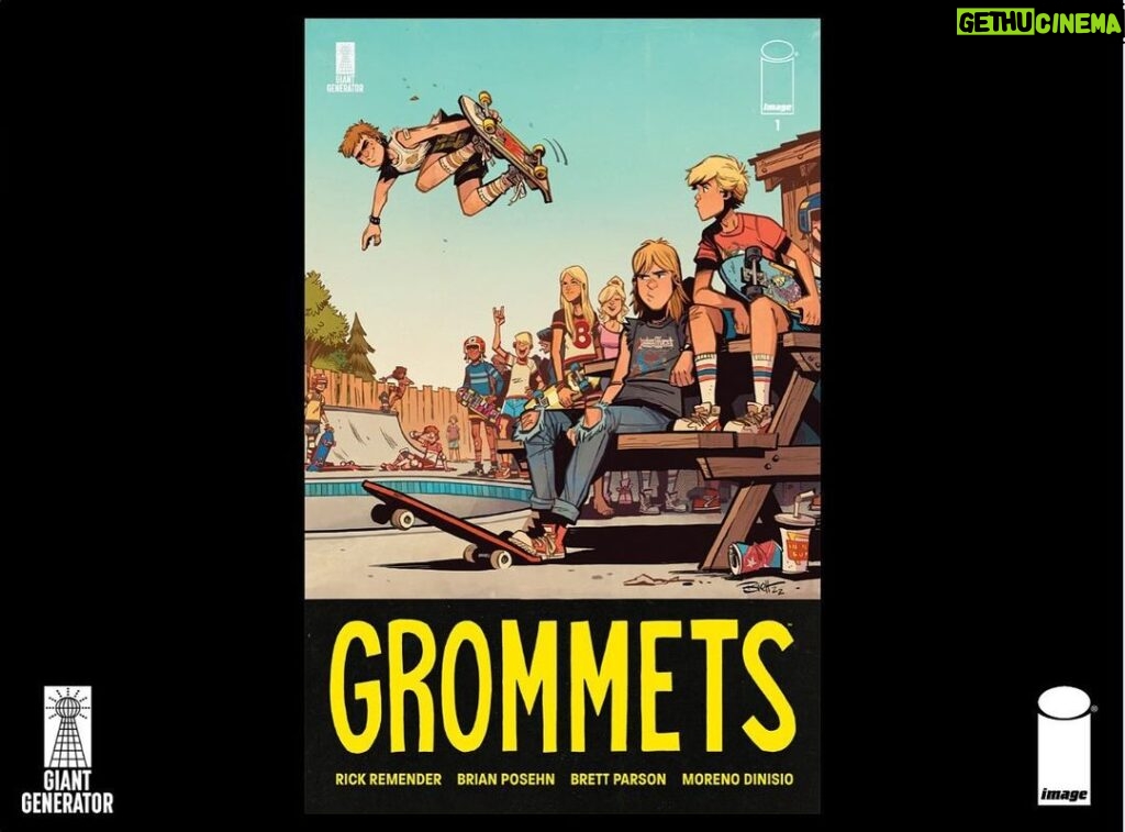 Rick Remender Instagram - GROMMETS is a love letter by me and @brianposehn to 80s skate culture. Art by one of the best teams ever assembled @blitzcadet @morenodinisio