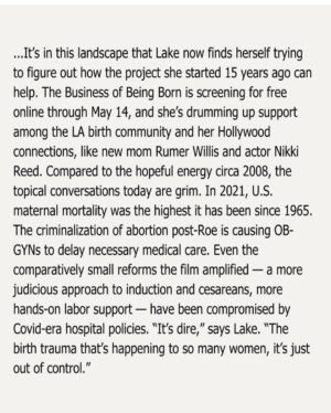 Ricki Lake Instagram - This beautiful piece means the absolute world to me. 
Thank you @romper and @jenniferblockauthor for telling my story so eloquently. 
I am humbled and honored that what was my passion project of 15 years ago is being 
recognized and acknowledged in 2023. So much more to do and @abbyepsteinxoxo are so ready to continue this invaluable work. 

#theunfinishedbusinessofbeingborn coming soon! 

https://www.romper.com/entertainment/ricki-lake-business-of-being-born-interview

Thank you to the incredible team behind the scenes:
@beaugrealy 📸 
@tiffanyreid 
@debraferullomakeup 
@robertsteinkenhair 
@specialprojectsmedia 
@heartattackack 
@karen.hibbert 
@luna_ent