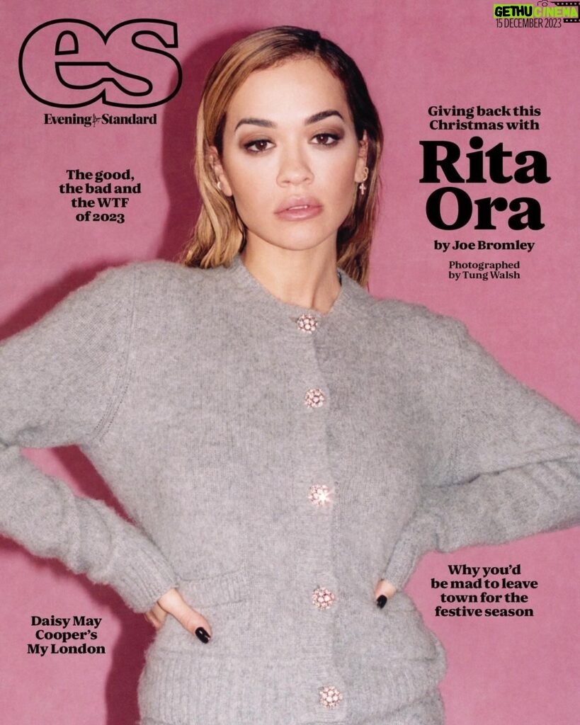 Rita Ora Instagram - Out tomorrow! It’s our last issue of the year and @ritaora is closing us out 🎉 Supporting the Evening Standard’s charity initiative, the star talks to @joebromley_ about her new album, a stellar 2023 and maybe even making a film with Taika next year… pick up your copy tomorrow and Friday. Photographer: @tung_walsh Stylist: @jessicaskeetecross Make Up: @terrybarberonbeauty Hair stylist: @karlaqleon Set design: @the_setstylist Producer: @katiedetoney Interview: @joebromley_ Talent Director: @tommacklinstudio Editor: @bengcobb