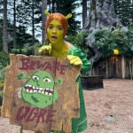 Rita Ora Instagram - Halloween energy hasn't faded and she looks GOOOOD in green!!💚🧌 Thanks @airbnb and @bchesky for this unforgettable swamp trip!! #ad