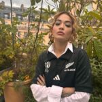 Rita Ora Instagram - My first Rugby game and what an experience it was. Thank you to all who made this a night to remember @allblacks you’ll forever be champs congratulations on an incredible game 🥹🙌❤️ the energy was electric ⚡️ Paris, France