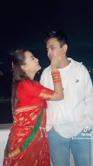 Riyasha Dahal Instagram - Timro maya gunai ko ♥️ 🧿@mystic_victor
