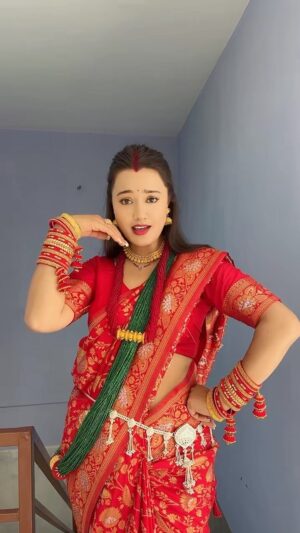 Riyasha Dahal Instagram - Teej laagirako xa hai 😄 🧿