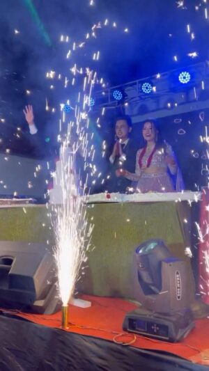 Riyasha Dahal Instagram - This was really so dreamy. 🥹 Thank u universe for everything. 🙏🏻🧿 @mystic_victor #riyashadahal #victorpaudel #receptionday #weddingtiktok #celebration #husbandwife