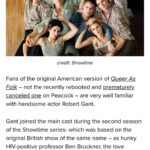 Robert Gant Instagram – Thanks for the nice write up, @queerty! I’ll keep doing the occasional archival dig to unearth a throwback every once in a while. 🙂🏳️‍🌈

https://www.queerty.com/queer-folk-hottie-robert-gants-shirtless-throwbacks-making-us-re-binge-original-series-20230202 Liberty Avenue