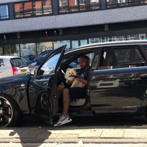 Roberto da Costa Instagram - My other co driver .....meet “YUKi” Snoopy’s little brother 😀 
#other #co #driver #pushing #the #v10 #to #the #next #level #nextlevelshit #audi #pomeranian #yuki #little #brother #of #snoopy #robertodacosta #amsterdam