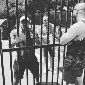 Roberto da Costa Instagram - When we had to spend 3 hours at the Italian police station for actually doing nothing , maybe because we were driving exclusive cars 🙈🙈🙈 the cook and me were not guilty we didn’t break the law at any moment . And than that brother @sidneysamson who always got your back shows up and helped us  by providing the right nutrition and love at the gates of the police station and @melchiormedia captured our innocence 😀 #streetgasm2000 #the #cook #did #what #he #had #to #do #grill #some #cars #and #make #some #donuts #donut #police #babylon #robertodacosta #nevergonnagiveyouup