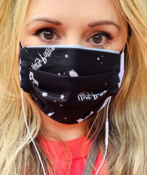 Roisin Conaty Instagram - Just realised on my walk that the washable masks I ordered from Etsy are Harry Potter themed..😂🧙‍♂️