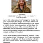 Ronan Donovan Instagram - Face to Face with Oregon’s Wolves: Expert Perspectives I’ll be moderating a great lineup of panelists in Oregon next week at the High Desert Museum in Bend. I’m so looking forward to a conversation with these experts! October 27th 7:00 pm - 8:30 pm at the OSU-Cascades Edward J. Ray Hall The event has sold out already, but you can be added to the waitlist - link in my bio. I'm also giving a talk the night before (also sold out w/ waitlist) and a fun family program midday on Saturday at the museum. Come say hello if you're in the area🙂