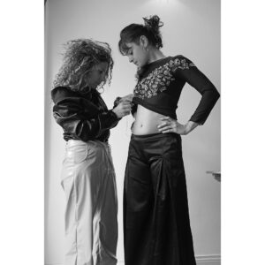Rosabell Laurenti Sellers Instagram - Behind the scenes for #Berlinale Red carpet look.. thanks to @stacy__wear for making this incredible outfit using recycled plastic!!! Love you so much and looking forward to collaborating again!! 🔥🔥

Photos by @cloudyspics