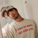 Ross Butler Instagram - If it's finger painting or picture taking, I want to make art with you. If you're having a good day or feeling a type of way, I want to make art with you. If it's something we can put up on the shelf, or maybe just the time we're spending itself, I'll always want to make art with you. Proud of you @sarahbahbah you're a gem of a human and a hell of an artist.