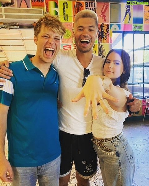 Ross Butler Instagram - Tyler and Adri sittin in a tree, gettin M-A-R-R-I-E-D! Two of my favorite people of all time. I can't wait for you guys to adopt me as your child.