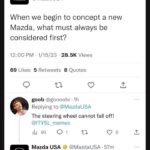 Ruben Rabasa Instagram - Oh nice #tbt to @mazdausa recognizing good ideas. . . #ithinkyoushouldleave #rubenrabasa #agoodsteeringwheelthatdoesnotflyoffwhileidriving Miami, Florida