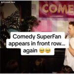 Russell Kane Instagram – Comedy SuperFan appears in front row…. Again. 🥹🥹😅