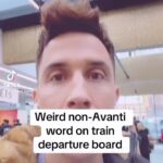 Russell Kane Instagram - Weird non-Avanti word on train  departure board 🤔
