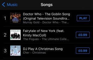 Russell T Davies Instagram - Number One on the iTunes chart! 😂 All proceeds to Children in Need. @bbcdoctorwho @bbciplayer @bbccin Janis Goblin sung by @christinartnd
