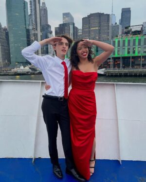 Ruth Righi Instagram - who said online school kids don’t go to prom? (swipe to see a sneaky shot someone took of luke murdering the dance floor)