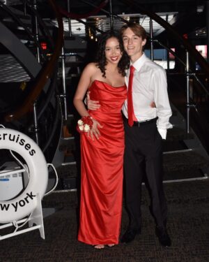 Ruth Righi Instagram - who said online school kids don’t go to prom? (swipe to see a sneaky shot someone took of luke murdering the dance floor)
