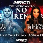 Ryan Parmeter Instagram - Posted @withregram • @impactwrestling #NoSurrender in THIS FRIDAY at 8pm ET LIVE on IMPACT Plus and YouTube for Ultimate Insiders! - Josh Alexander vs. Rich Swann for the IMPACT World Championship - Mickie James vs. Masha Slamovich for the Knockouts World Championship - Time Machine vs. Bullet Club - Steve Maclin vs. Brian Myers vs. Heath vs. PCO in a #1 Contenders match - Death Dollz vs. The Hex for the Knockouts World Tag Team Tiltes - Joe Hendry vs. Moose for the Digital Media Championship in a Dot Combat match - Kon vs. Frankie Kazarian - A special live edition of Busted Open Countdown to No Surrender FREE THIS FRIDAY at 7:30pm ET on YouTube and IMPACT Plus - Jonathan Gresham vs. Mike Bailey - Gisele Shaw vs. Deonna Purrazzo