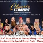 Ryan Parmeter Instagram – 🤘🏻💀🤘🏻 Join us on June 17th for an unforgettable night of wrestling action, presented by @semclassiccasino and Roughhouse Entertainment and benefiting @connectedwarriors and veterans with PTSD. This is more than just a night of thrilling entertainment – it’s an opportunity to support our brave men and women who have served our country and are struggling with PTSD. Witness some of the greatest wrestlers in the world as they battle it out all while making a difference in the lives of our veterans. And if you act fast, you can get your tickets at half price today in honor of Memorial Day! Don’t miss out on this chance to see some of the most talented wrestlers in the world, support our veterans, and be a part of an incredible evening of entertainment. Get your tickets now and be a part of something truly special!

https://www.eventbrite.com/e/classic-combat-wrestling-at-hollywood-hall-tickets-633374519237 

🔥LINK IN BIO🔥

@thetommydreamer 
@nativetatanka 
@codydeaner
@soul_man5 
@theetechnicalalchemist
@benjy305 
@snoopoao
@gottagetswann
@invincible_will 
@kamillebrickhouse
@ruthie_all_smiles 
@wheezywrasslin 
@logancruzpw 
@thejasonhotch
@jimmyjacobsx 
@kilynnking 
@itsmilamoore 
@rhetttitusanx 
@thomas_latimer_
@erickredbeard 
@penzerdavid
@refjulie 
real_gastineau
@magical.krissy
@kimberlywxw
@ratedrgibby 
@big_kon1

– #WrestlingForACause
– #FightForTheFallen
– #StrongerTogether
– #WrestlingHeals
– #ChampionForCharity
– #KnockoutPTSD
– #WrestlingWithPurpose
– #HeroesInAction
– #CharityChampions
– #BodySlamming
– #HealingThroughWrestling
– #RaisingTheBarForCharity
– #WrestlingWarriors
– #CharityChokeslam
– #WrestlingForTheWounded
– #PowerSlammingPTSD
– #CharityRumble
– #WrestlingWithHeart
– #yogaheals