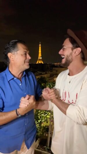 Saad Lamjarred Instagram - Thank you dear @raghebalama for your sweetness , always a pleasure to hang out with you super star ✨✨✨✨ #saadlamjarred1 #الله_ينصر_سيدنا @metaboundless #الحلق #الحلق_اللي_عامل_قلق