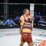 Sabina Mazo Instagram - I want more 👊🏻🩸 … … What’s next!?? @lfafighting @blackhousemma @drjasonpark @boltwrestling @leowsouza1 #whatsnext #mazo2.0 #mma #california #usa #colombia