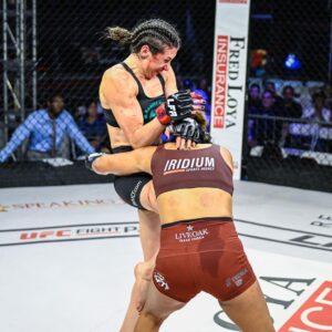 Sabina Mazo Instagram - #LFA164 Results: @SabinaMazo def. Sandra Lavado via Unanimous Decision (49-46, 50-45, 49-46) to become the #andNEW LFA Women's Flyweight World Champion. 🏆

#LFA164 | #ElPaso, #Texas | @UFCFightPass