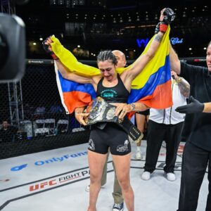 Sabina Mazo Instagram - #LFA164 Results: @SabinaMazo def. Sandra Lavado via Unanimous Decision (49-46, 50-45, 49-46) to become the #andNEW LFA Women's Flyweight World Champion. 🏆

#LFA164 | #ElPaso, #Texas | @UFCFightPass