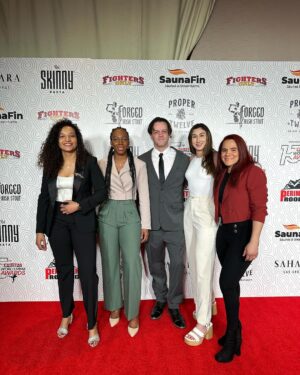 Sabina Mazo Instagram - @fightersonlymag & @worldmmaawards red carpet! 

Thanks for honoring the fighters and the whole fighting community. 👏🏻

Last picture with the gang 🩶
