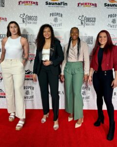 Sabina Mazo Instagram - @fightersonlymag & @worldmmaawards red carpet! Thanks for honoring the fighters and the whole fighting community. 👏🏻 Last picture with the gang 🩶