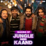 Sachin Sanghvi Instagram - Madness, music & frolic - Here’s everything that went behind the most Junglee dance song of the year! 💥 #JungleMeinKaand making out now. #Bhediya @varundvn @kritisanon @deepakdobriyal1 @nowitsabhi @paalinkabak @amarkaushik #DineshVijan @nirenbhatt @jigarsaraiya @sachinjigar @vishaldadlani @sukhwindersinghofficial @siddharthbasrur @amitabhbhattacharyaofficial @piyush_bhagat @shaziasamji @maddockfilms @officialjiostudios @zeemusiccompany