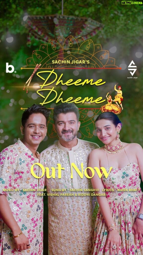 Sachin Sanghvi Instagram - Our latest Navratri song - ‘Dheeme Dheeme’ is out now Navratri, for us, is not just a festival but an emotion deeply connected to our heritage. ‘Dheeme Dheeme’ is our ode to this beautiful tradition, crafted with love for all of you. The music video promises to take you on a vibrant journey through the heart of Gujarat’s most beloved festival. Dive in, celebrate with us, and let’s make this Navratri unforgettable! 🎶 Ane haan, puru experience mate, link in bio ma click karo. Dekho ane anand lo! #DheemeDheeme @soulfulsachin @jigarsaraiya @sachinjigar @nirenbhatt @vishal_d_o_p @_riddhidangar @romilved @iammadhardik @music_talentmgr @pratik_peejay @navrangshaileegarbaacademy @sujan_shah93 @saparikh91 @jigyam @tamraa.bespokejewelry @aesha.desaii @heenal_dave @sandip_trivedi07 @believeasd #sachinjigar #navratri #outnow
