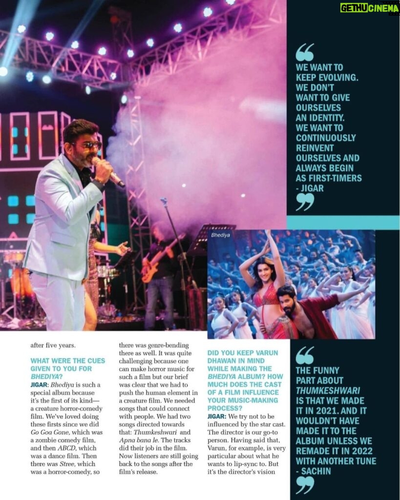 Sachin Sanghvi Instagram - Thank you for the lovely feature @pepper_tan @filmfare! #SachinJigar