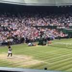 Saffron Burrows Instagram – back for the finals #Wimbledon2019 @kellybushnovak @ajbalian @nonipunk Go Serena! @serenawilliams