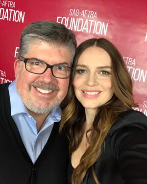 Saffron Burrows Instagram - a wonderful time with the lovely @jimhalterman @sagaftra discussing the new season of Mozart @mitjamazon (2/16) and #JackieUnveiled at @TheWallisbh (2/22)