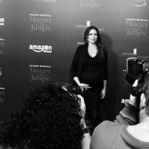 Saffron Burrows Instagram - me and my tummy this eve.. @mitjamazon premiere season 3 #mozartinthejungle