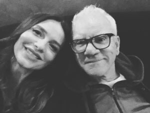 Saffron Burrows Instagram - with irrepressible Malcolm today... wrapping season 3 @mitjamazon #mozartinthejungle #malcolmmcdowell