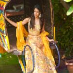 Sahana Sarvesh Instagram - 🌻🌻 Shot by @shotbyazzez Edit @cutscoffeestudio Outfits @kay.cathedralroad #yellow #yellove #bridesofinstagram #bridesofindia #weddingseason #bridalcollection #lehenga #bridesmaids #weddingstyle