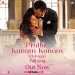 Salman Khan Instagram - #PrathiKanamKanam ❤️ పాట మీకోసం. #PrathiKanamKanam paata meekosam *link in bio* Watch #Tiger3 at your nearest big screen in Hindi, Tamil & Telugu. Book your tickets now *link in bio* @katrinakaif @therealemraan #ManeeshSharma @ipritamofficial @boselyricist @abhayjodhpurkar @vaibhavi.merchant @yrf #YRF50 #YRFSpyUniverse