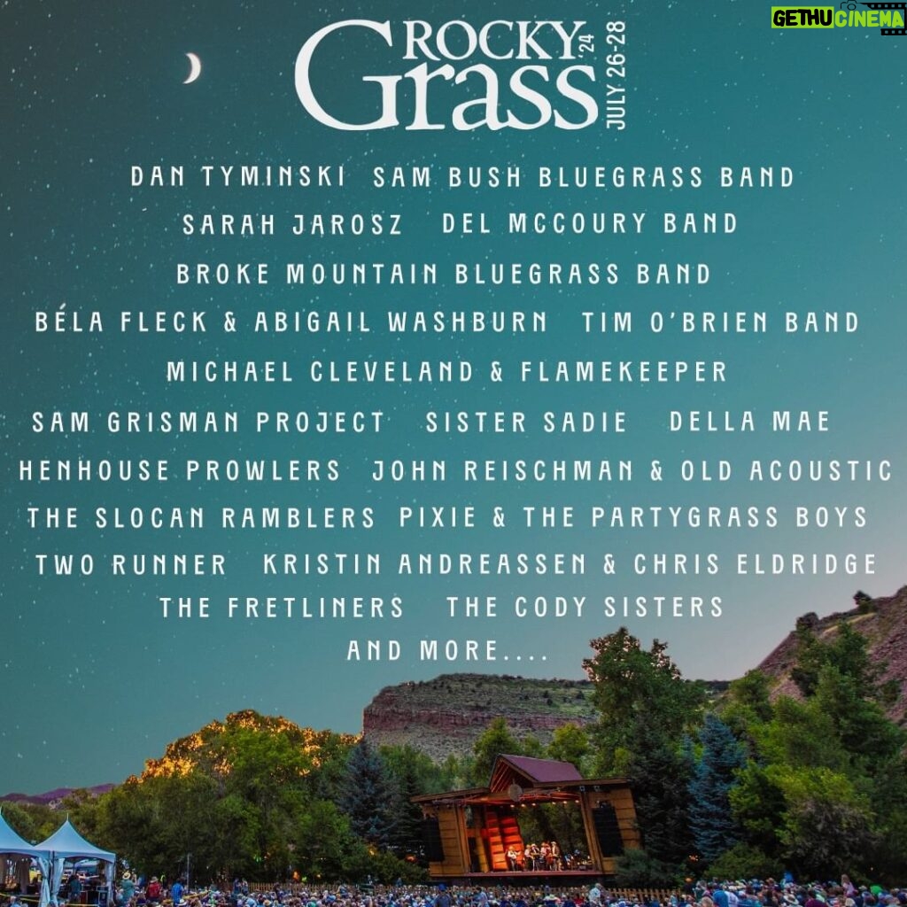 Sam Bush Instagram - RockyGrass 2024! Sam and band are returning for the 52nd Annual RockyGrass festival in Lyons, CO @planet.bluegrass. The boys are filling the air with the sweet sound of bluegrass, taking the stage on Saturday, July 27th! Tickets on sale now. Tkts and info: https://www.seetickets.us/profile/Planet-Bluegrass/6627120 #sambush #sambushband #newgrass #bluegrass #rockygrass #lyons #colorado #planetbluegrass