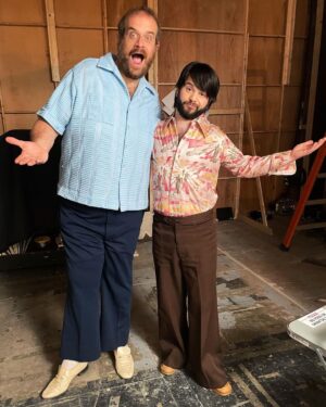 Samm Levine Instagram - Not that you needed any other reasons to be watching @minxonmax, but here are two more: Meet Willy & Franco. The biggest douches on the airwaves back in ‘71. Catch them on a brand new episode dropping today on @hbomax!
.
Thanks to @ellenrapoport for creating this amazing universe and letting me be a part of it. My chest hair has never felt so free. #MinxOnMax #RealMenRealTalk