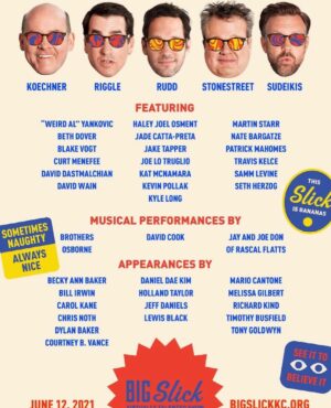 Samm Levine Instagram - Tonight is the night!! Don’t miss @bigslickkc’s Virtually Talented Show (benefiting @childrensmercy)!! You can nab one of these fantastic limited edition t-shirts while supporting an amazing cause. Streaming on YouTube and Facebook at 8:30pm ET/ 5:30pm PT. Check out BigSlickKC.org for more info!!